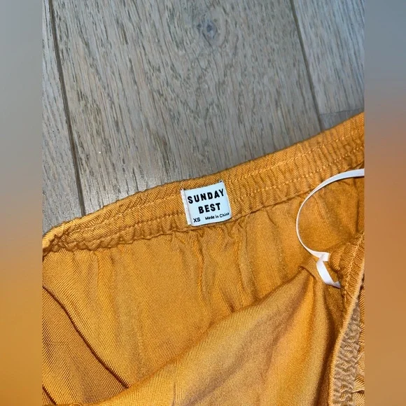 Aritzia Sunday Best Strapless Romper - Mustard - Picture 2 of 2